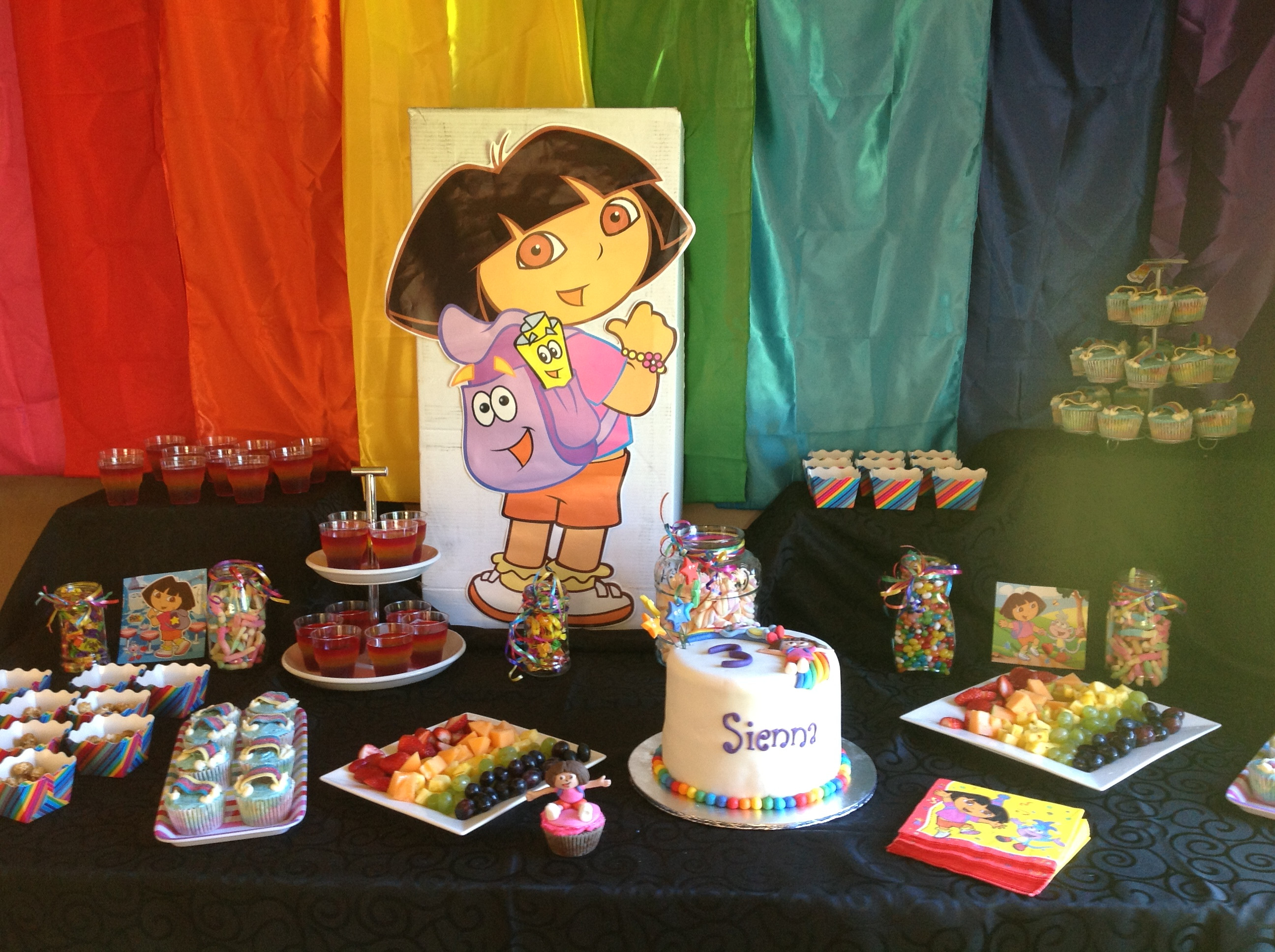 3 Yr Old Birthday Party Food Ideas
 Dora the Explorer Rainbow party for a 3 year old