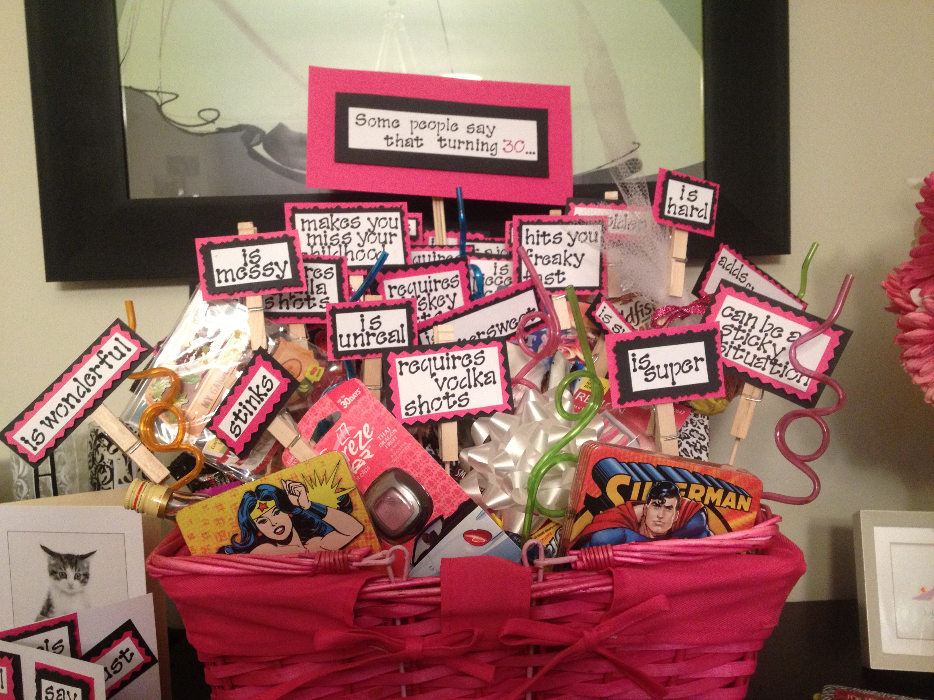 30Th Birthday Gift Ideas For Girlfriend
 Turning 30 Birthday Basket