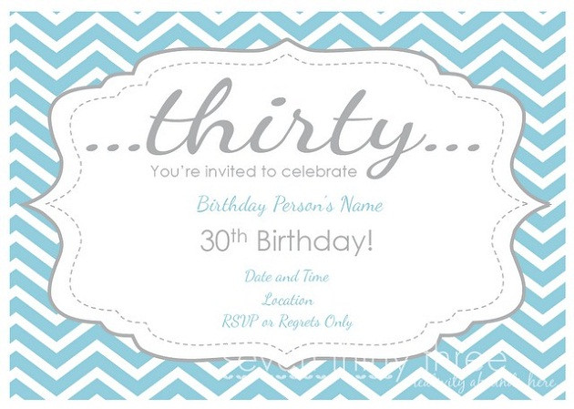30Th Birthday Invitations Templates Free
 FREE 30th Birthday Printables Celebrations at Home