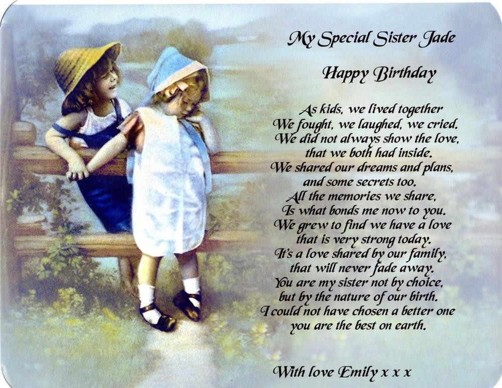 30Th Birthday Wishes For Sister
 SISTER PERSONALISED BIRTHDAY CARD UNIQUE 18TH 21ST 30TH