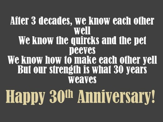 30Th Wedding Anniversary Quotes
 30th Wedding Anniversary Quotes QuotesGram
