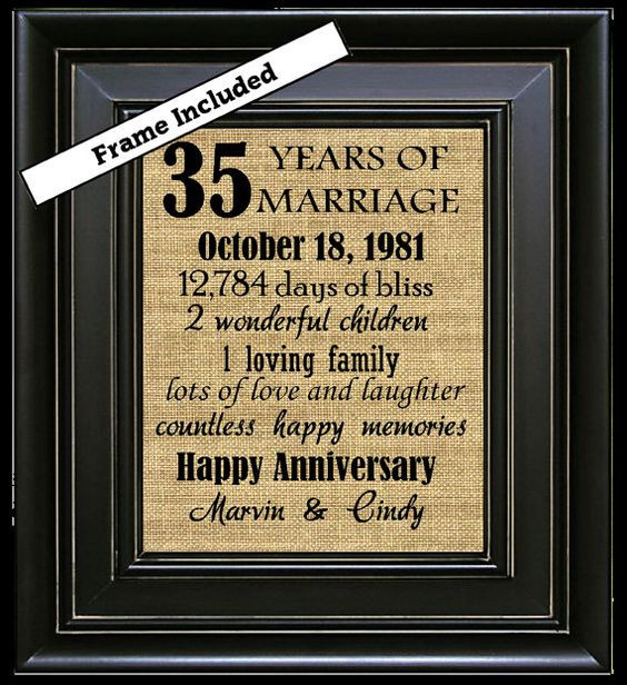 35Th Anniversary Gift Ideas
 35th Wedding Anniversary 35th Anniversary Gifts by