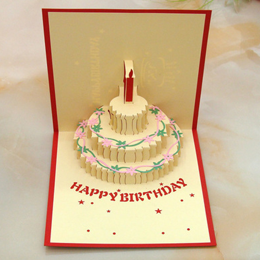 3D Birthday Card
 Happy Birthday Greeting Cards 3D Handmade Pop Up Best Wish