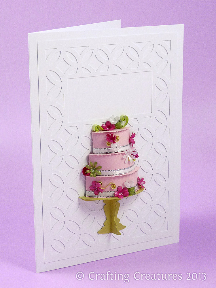 3D Birthday Card
 3D Cake Card with Punched Flowers
