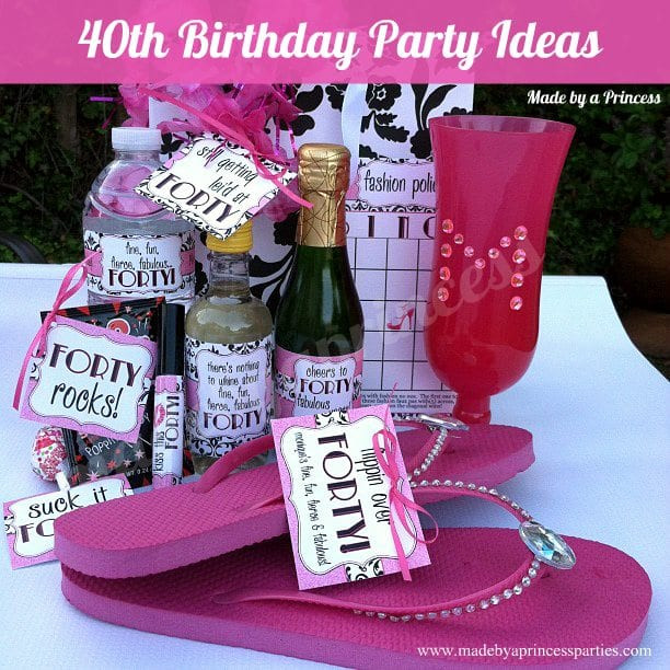 40Th Birthday Gift Ideas For Friend
 40th Birthday Party Set Made by A Princess