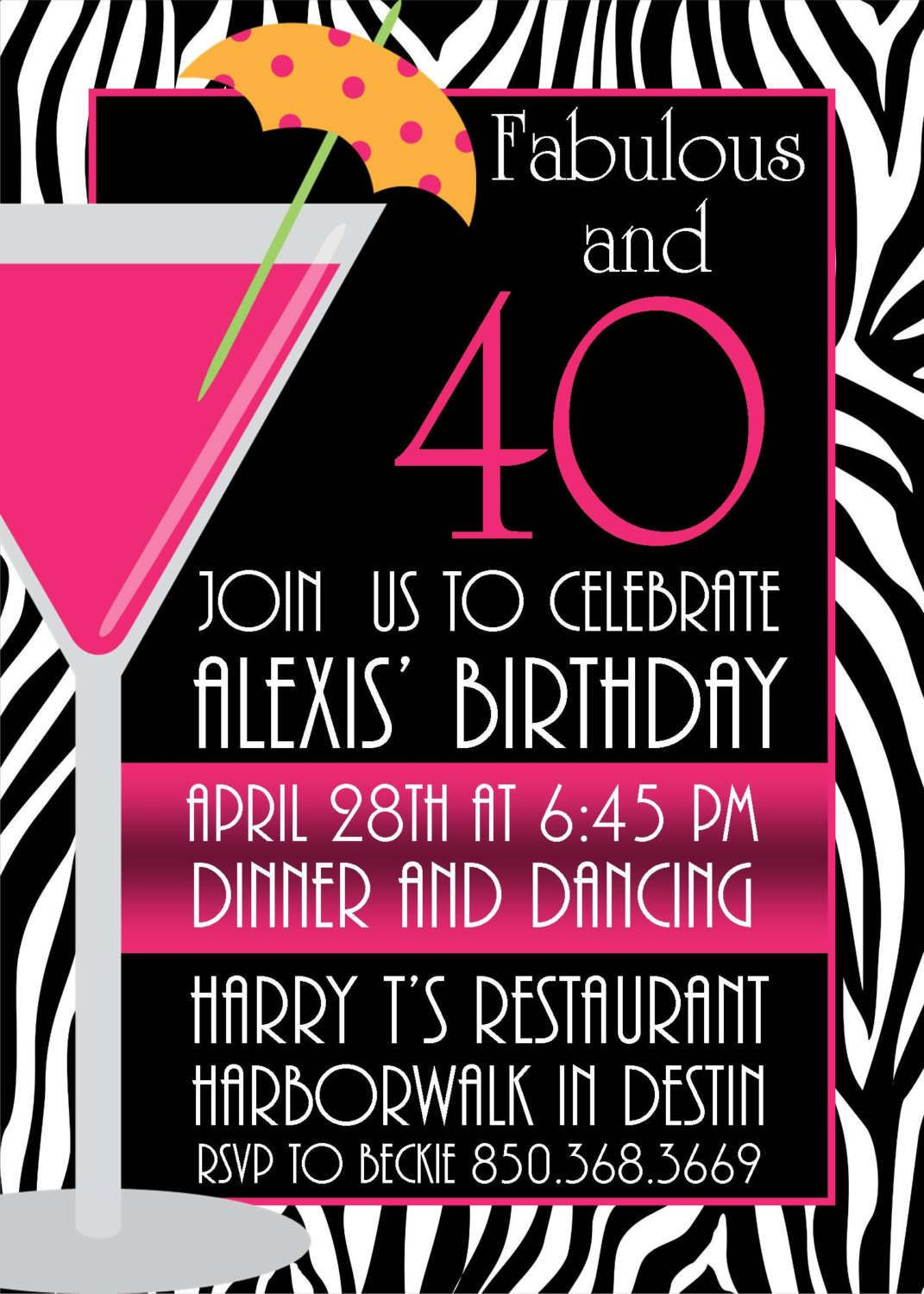 40Th Birthday Invitations For Her
 pictures of stylish women for 40th birthday invitation