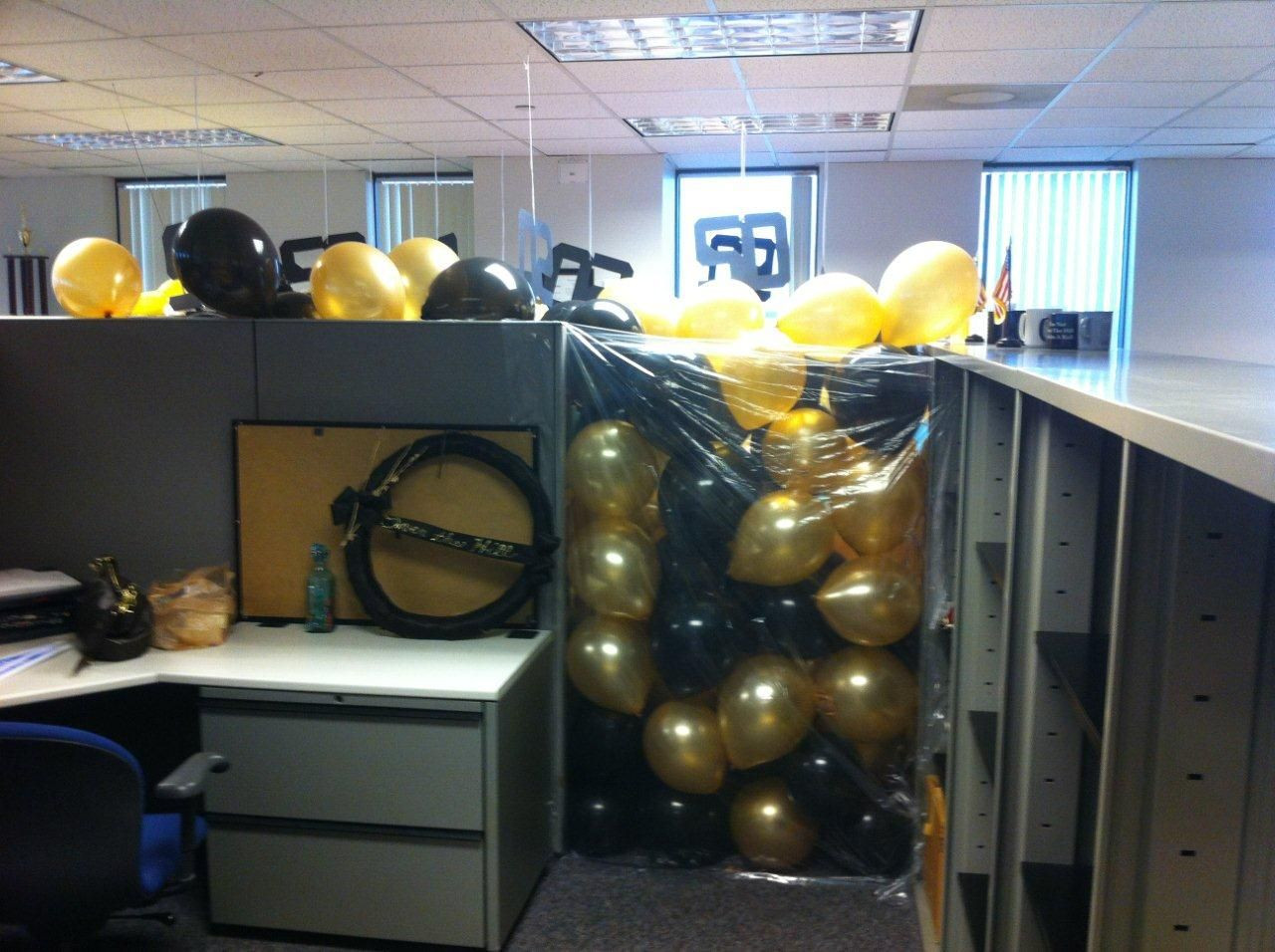 50Th Birthday Decoration Ideas For Office
 50th birthday office cube prank