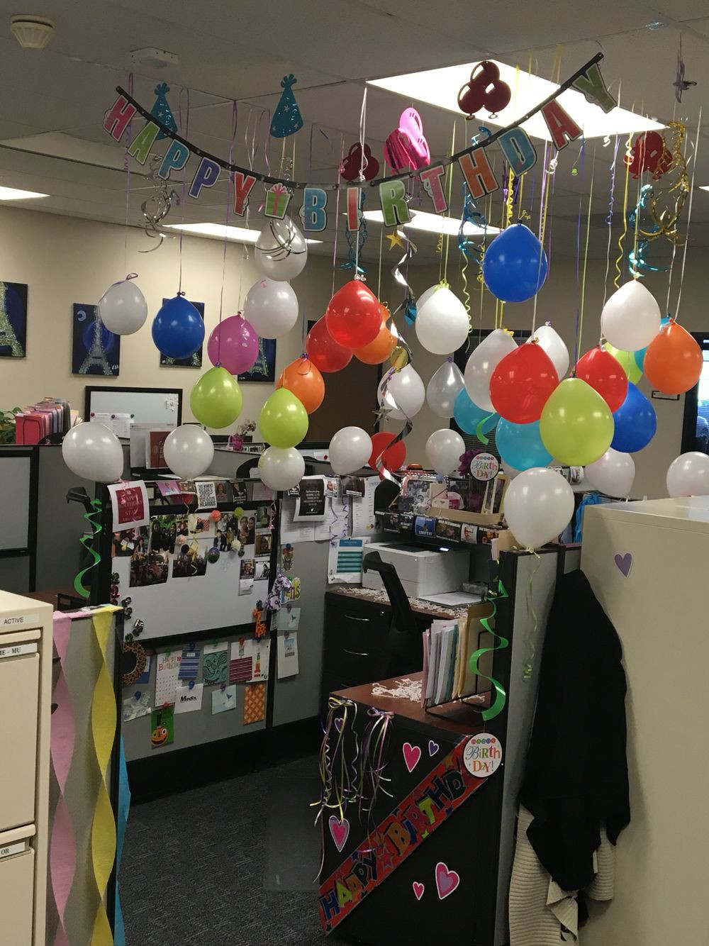 50Th Birthday Decoration Ideas For Office
 Cubicle birthday decoration