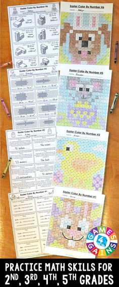 5Th Grade Easter Party Ideas
 Minecraft color by number with multiplication and division