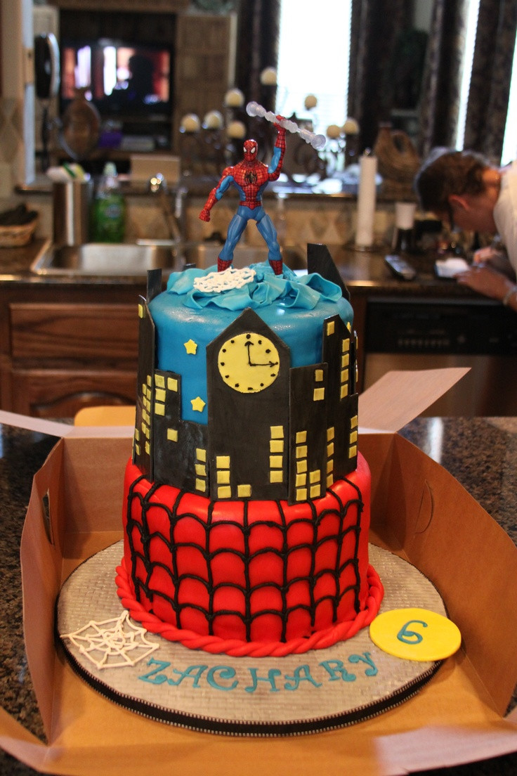 7 Year Old Birthday Party Ideas
 Spiderman cake for a sweet 6 year old boy