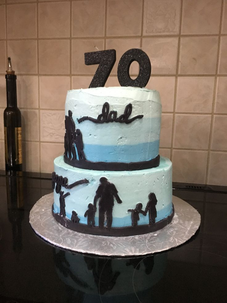 70Th Birthday Cake Ideas For Dad
 70th birthday cake Silhouette cake Father’s Day cake