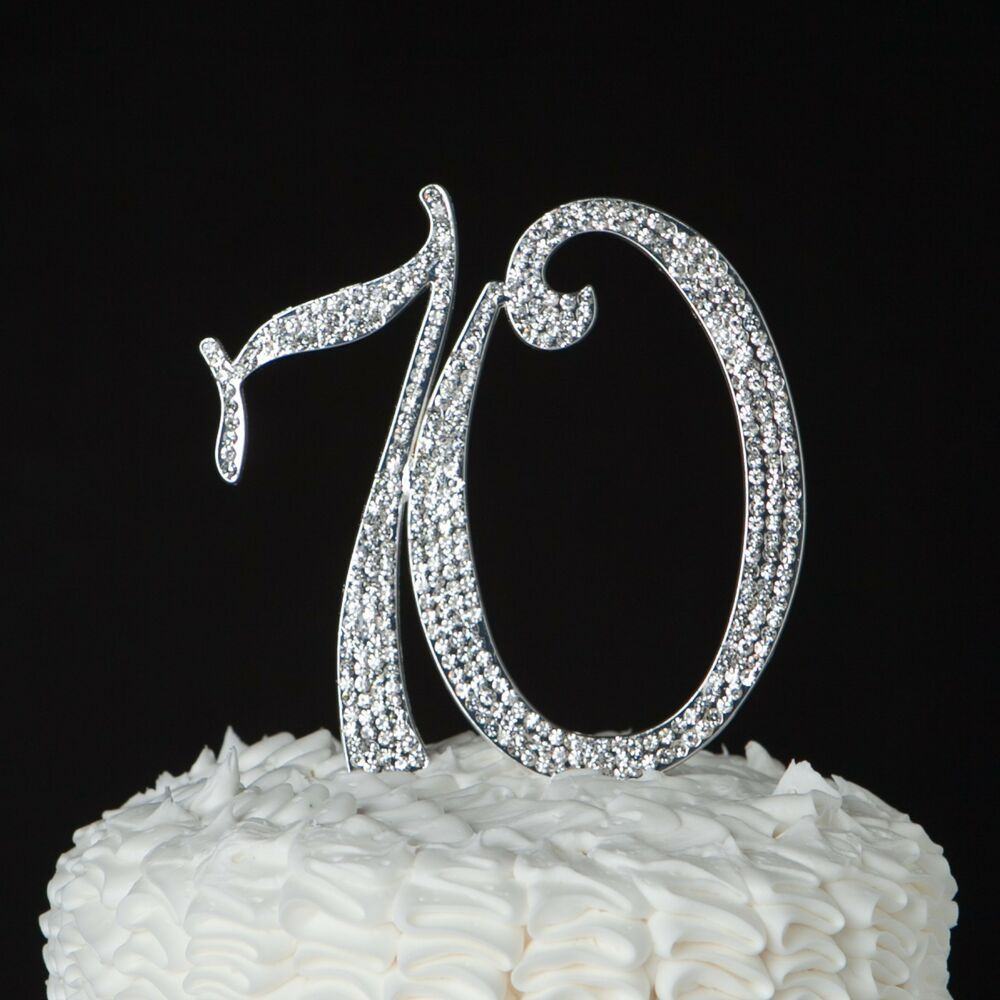 70Th Birthday Cake Toppers
 70 Cake Topper 70th Birthday or Anniversary