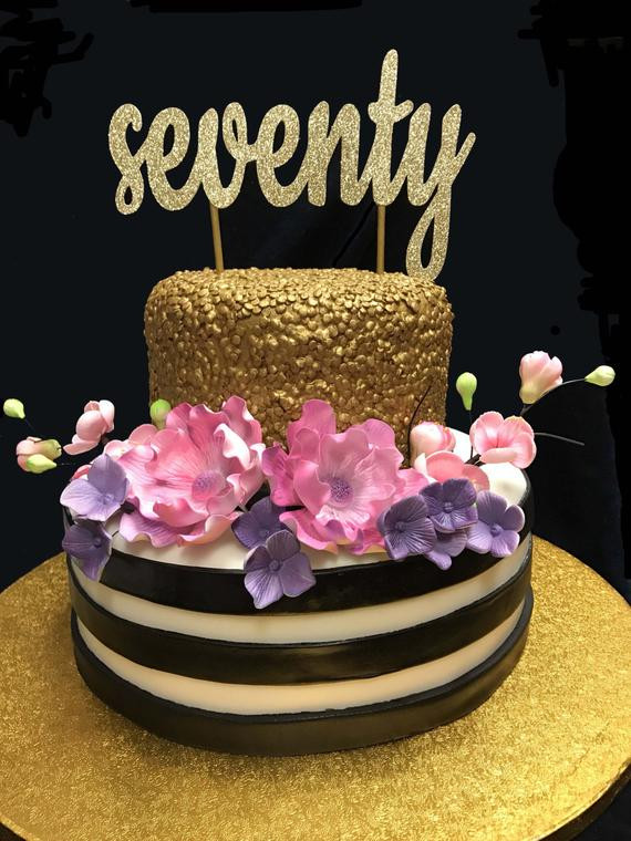 70Th Birthday Cake Toppers
 Seventy Birthday Cake Topper 70th Cake Topper 70 Birthday