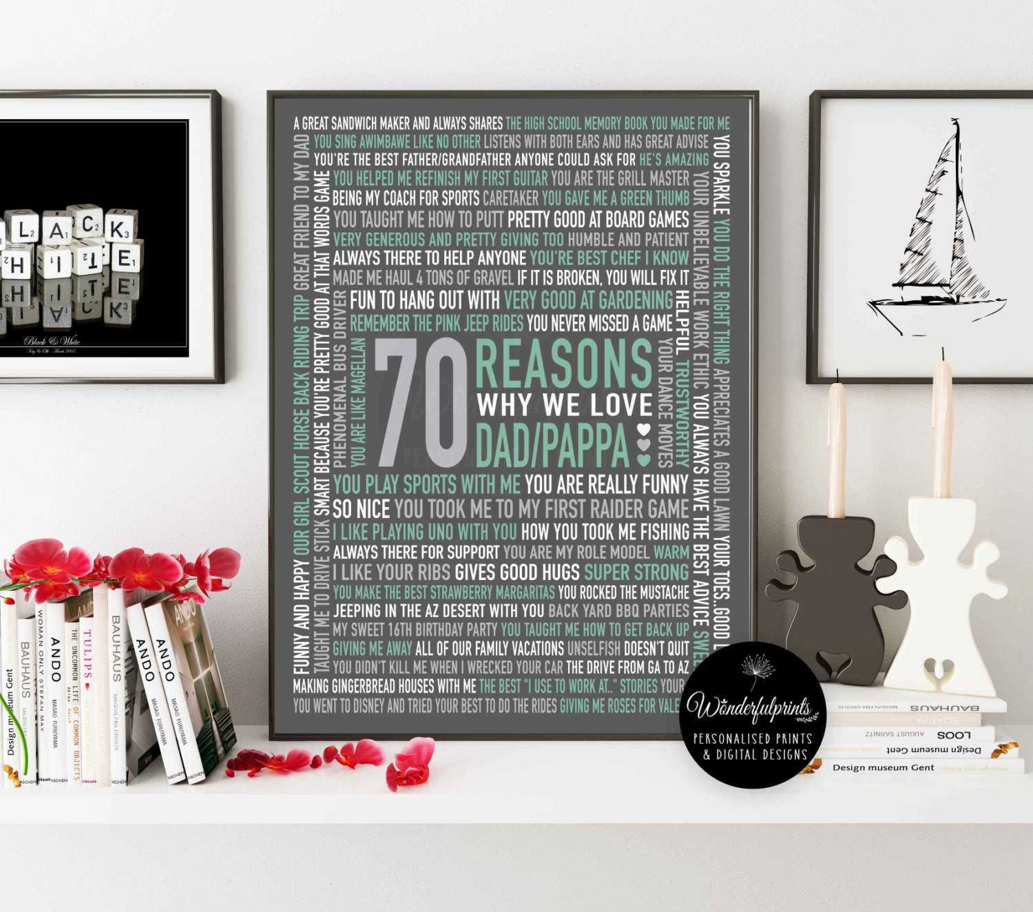 70Th Birthday Gift Ideas For Dad
 70 REASONS We Love Dad 70th Birthday Gift For HIM For