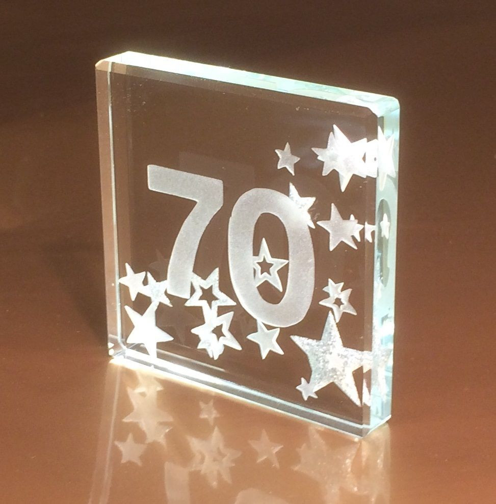 70Th Birthday Gifts
 Happy 70th Birthday Gift Ideas Spaceform Glass Keepsake