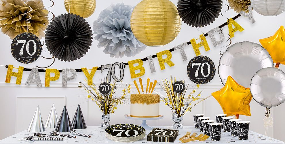 70Th Birthday Party Decoration Ideas
 Sparkling Celebration 70th Birthday Party Supplies