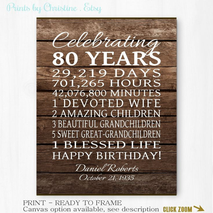 80 Year Old Birthday Gift Ideas
 17 Best images about Birthday Gift Ideas on Pinterest