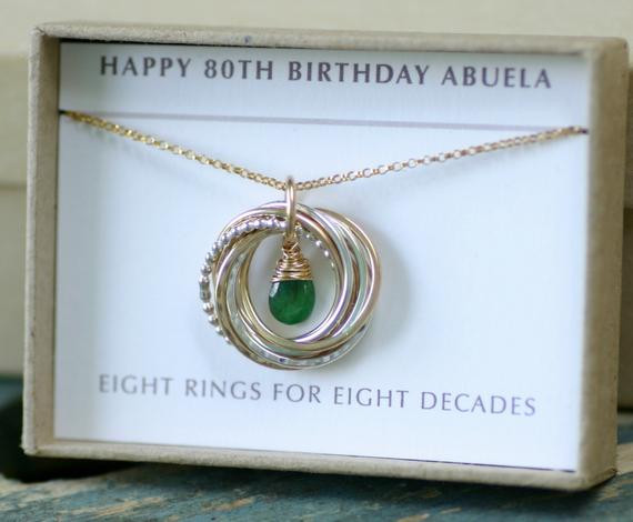 80Th Birthday Gift Ideas For Her
 80th birthday t May birthstone necklace for by