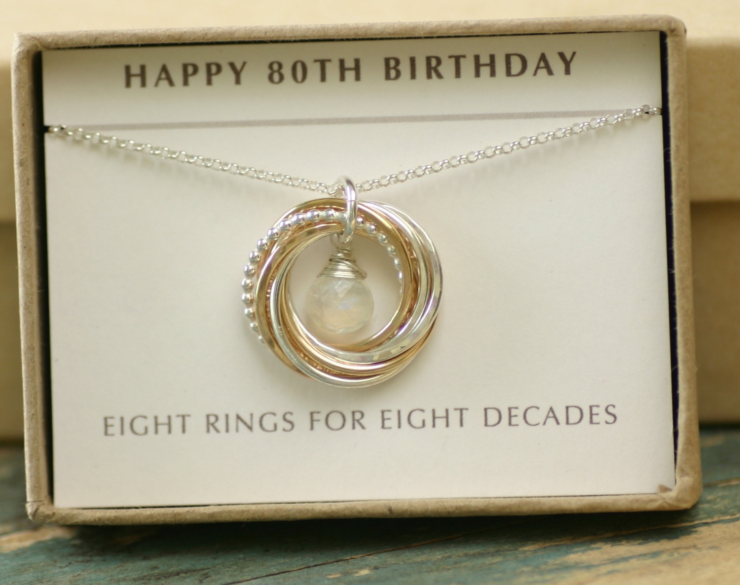 80Th Birthday Gift Ideas For Her
 80th birthday t mom moonstone necklace by ILoveHoneyWillow