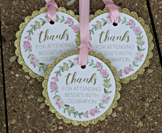 80Th Birthday Party Favors
 80TH BIRTHDAY FAVOR Tags 80th Birthday Party 80th Party