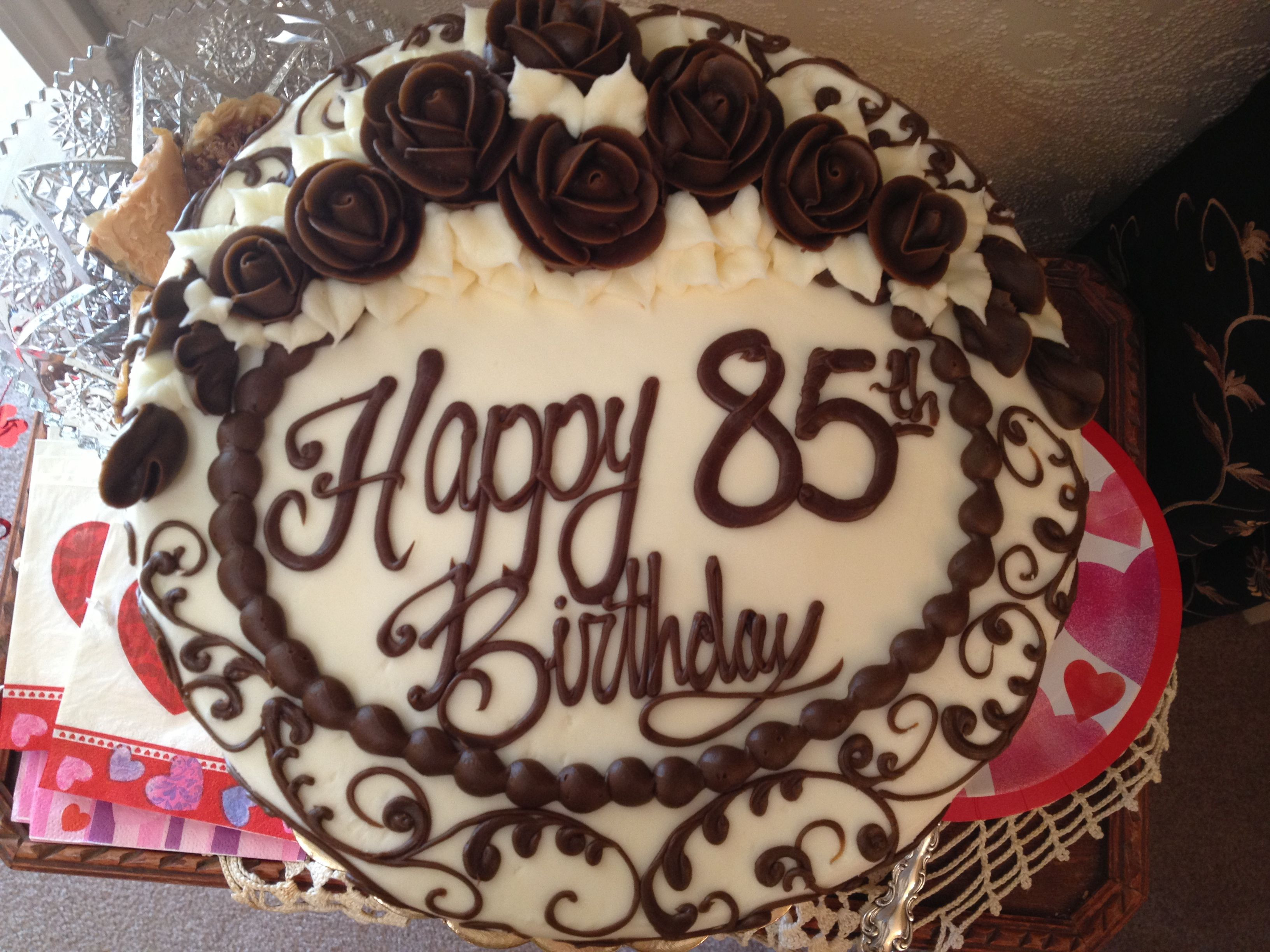 85Th Birthday Decorations
 Beautiful 85th birthday cake