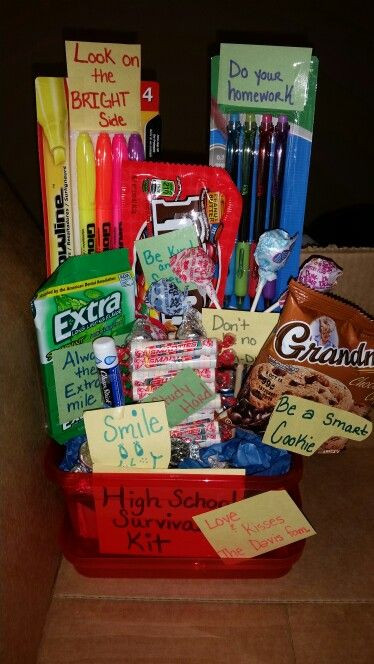 8Th Grade Graduation Gift Ideas
 High school survival kit some cute ideas to include in a