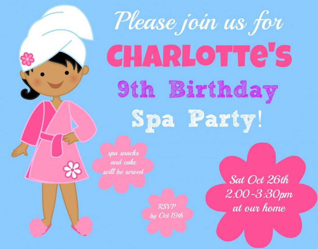 9 Yr Old Girl Birthday Party Ideas
 9 Year Old Girl Birthday Party Invitations