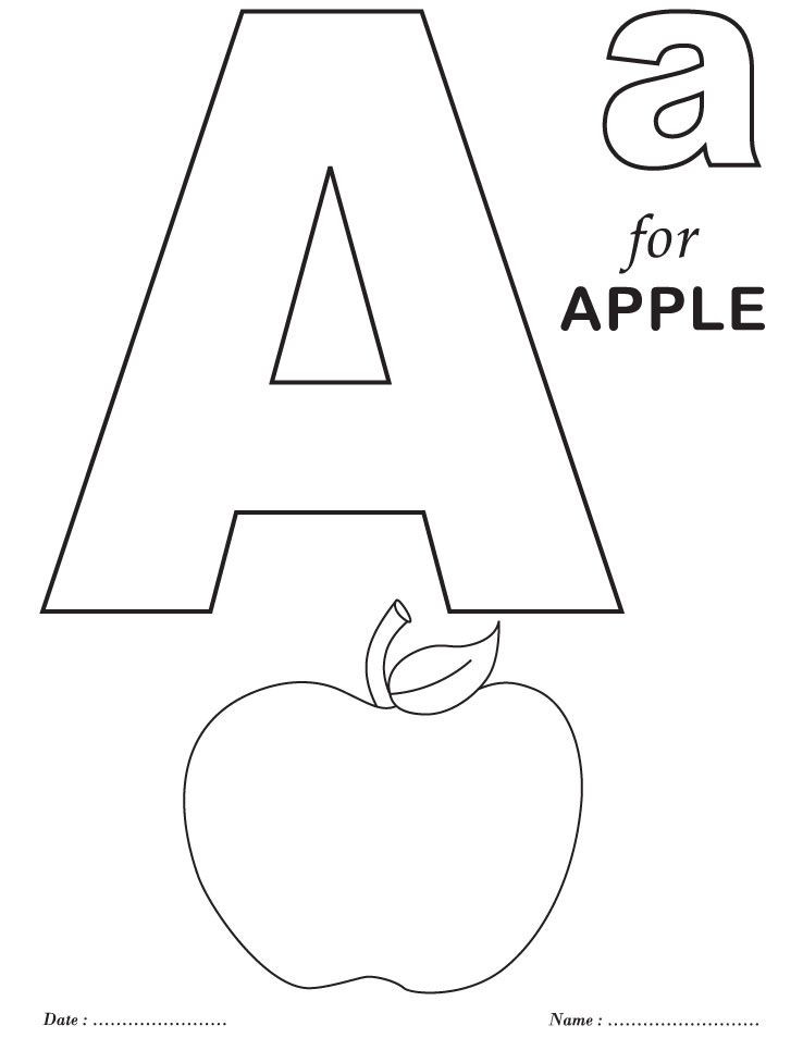 Abc Coloring Pages Free Printable
 Printables Alphabet A Coloring Sheets Pre K