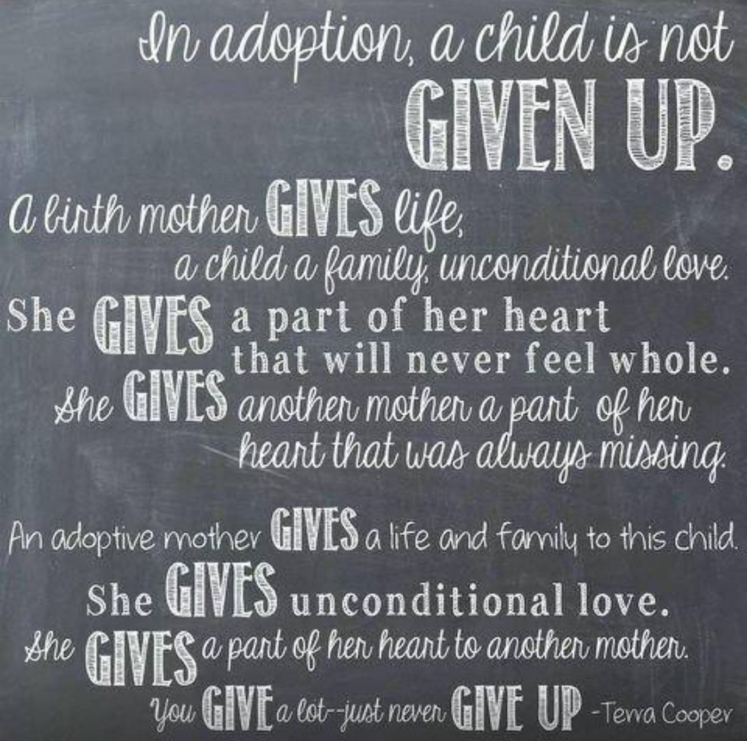 Adoption Quotes For Birth Mothers
 I recently learned that the day before Mother s Day is