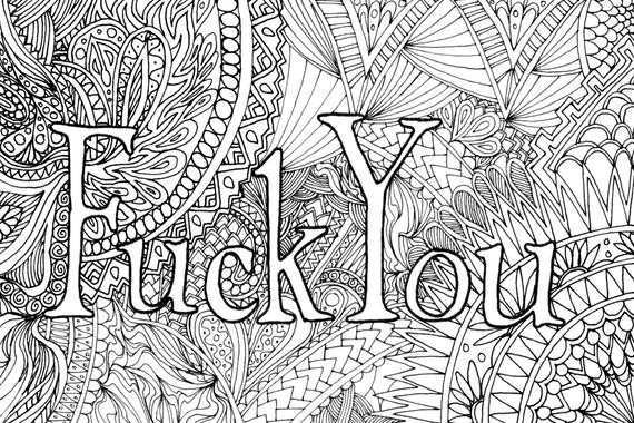 Adult Coloring Books Bad Words
 Adult Coloring Book Swear Words Adult Humor Coloring Pages