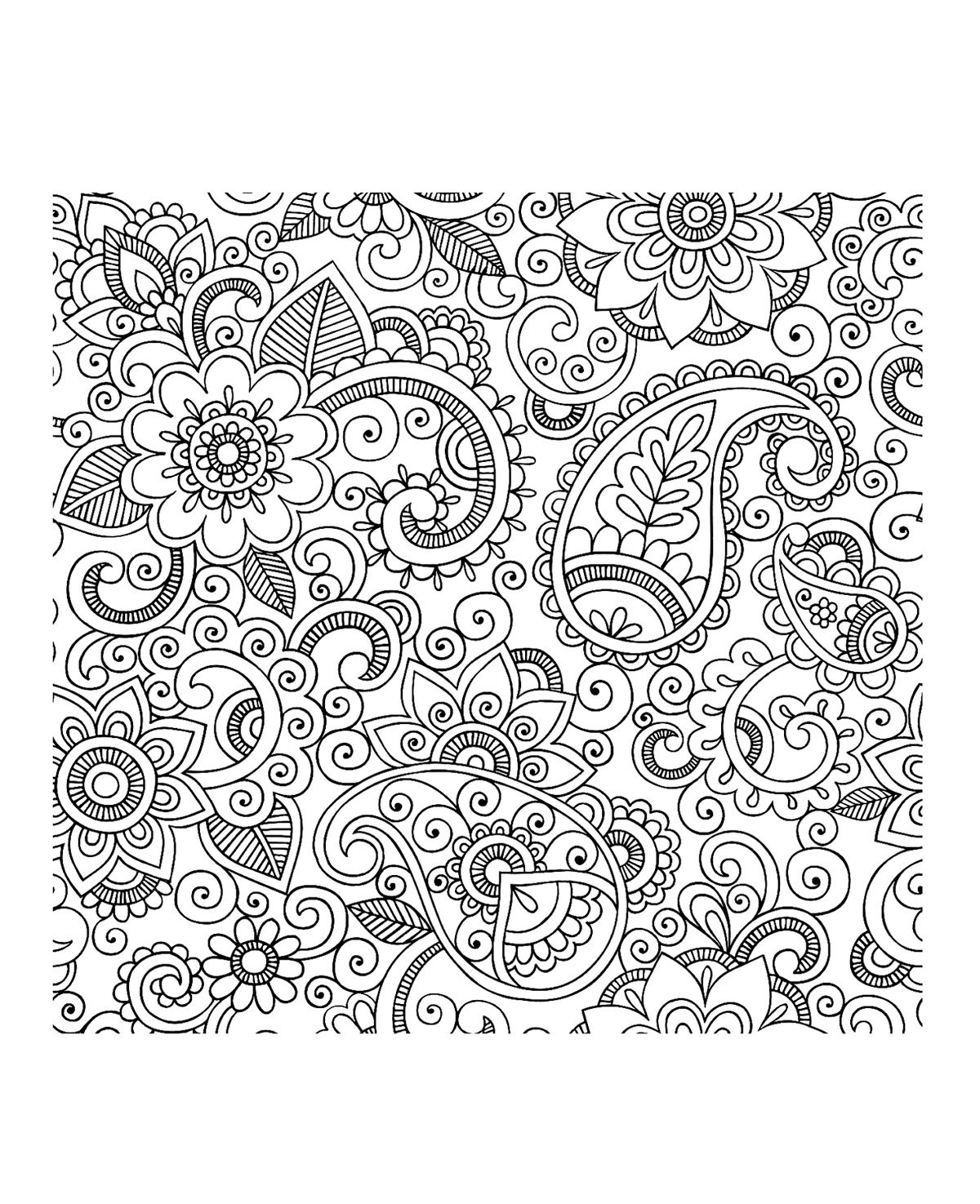 Adult Coloring Pages Paisley
 Paisley Coloring Pages for Adults
