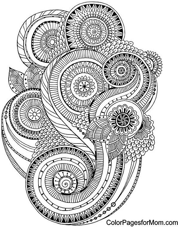 Adult Coloring Pages Paisley
 Abstract Doodle Zentangle Paisley Coloring pages colouring