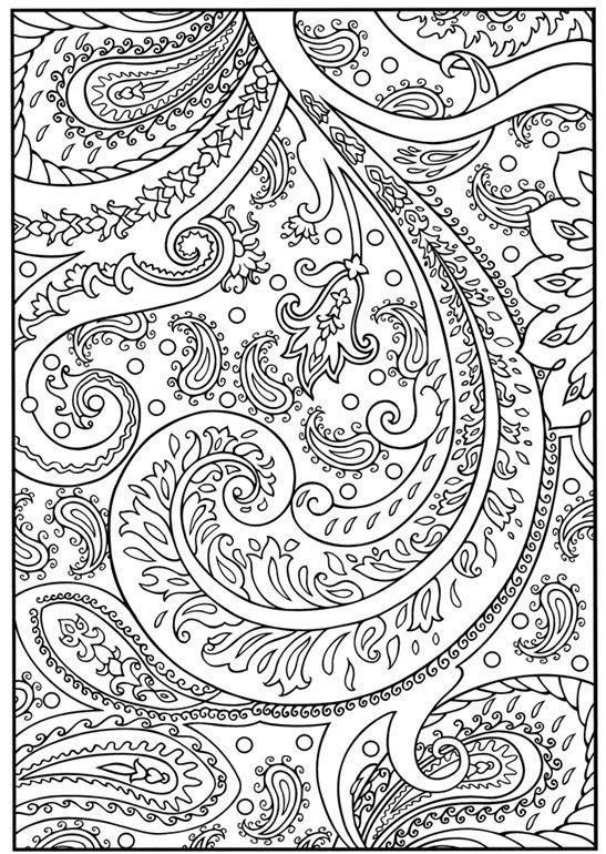 Adult Coloring Pages Paisley
 Floral Flourish and Embellishments Adult Coloring