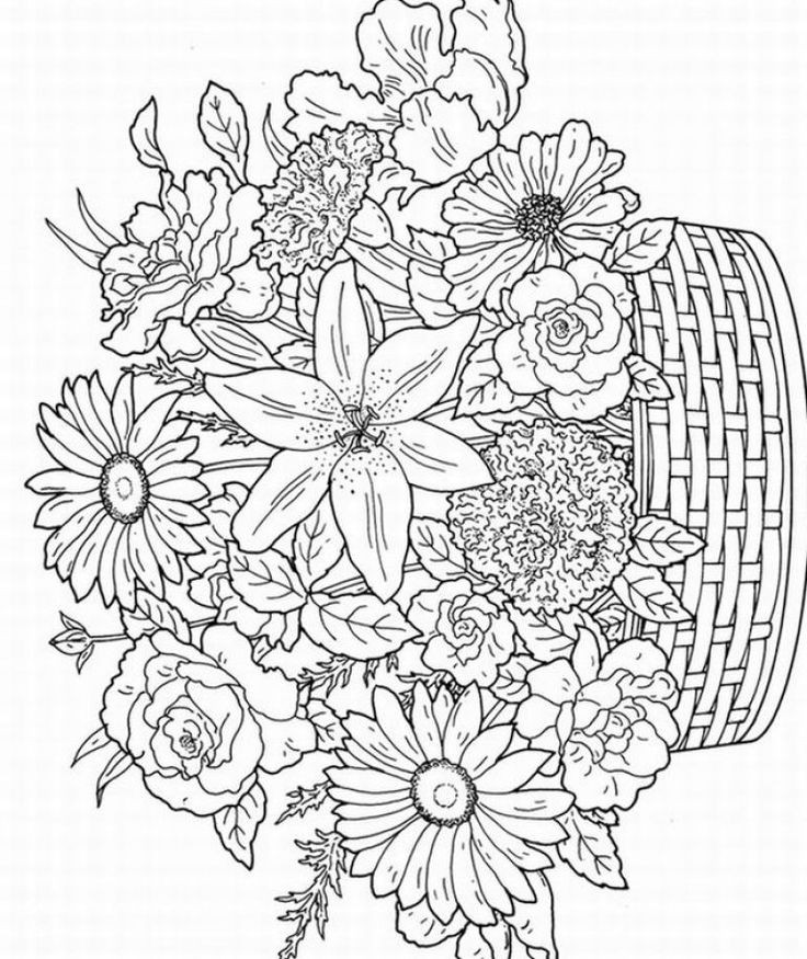 Adult Flower Coloring Pages
 Coloring Pages For Adults ly
