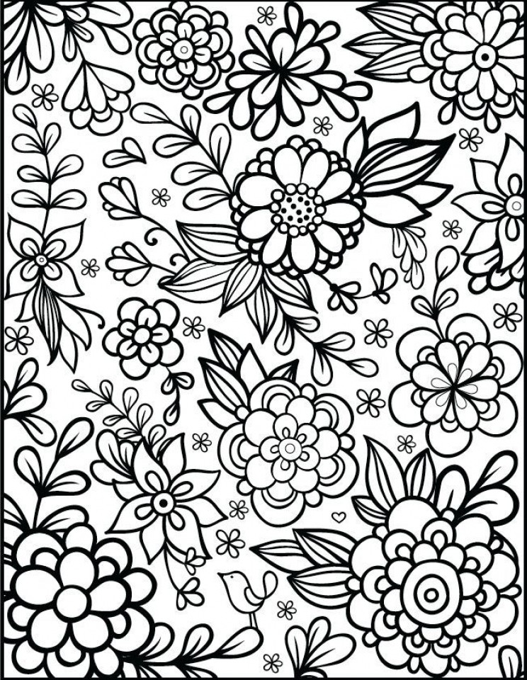 Adult Flower Coloring Pages
 Get This Flowers Coloring Pages for Adults Printable ar371