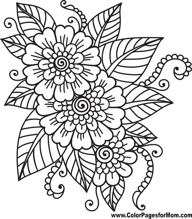 Adult Flower Coloring Pages
 Flower Coloring Page 41 … coloring