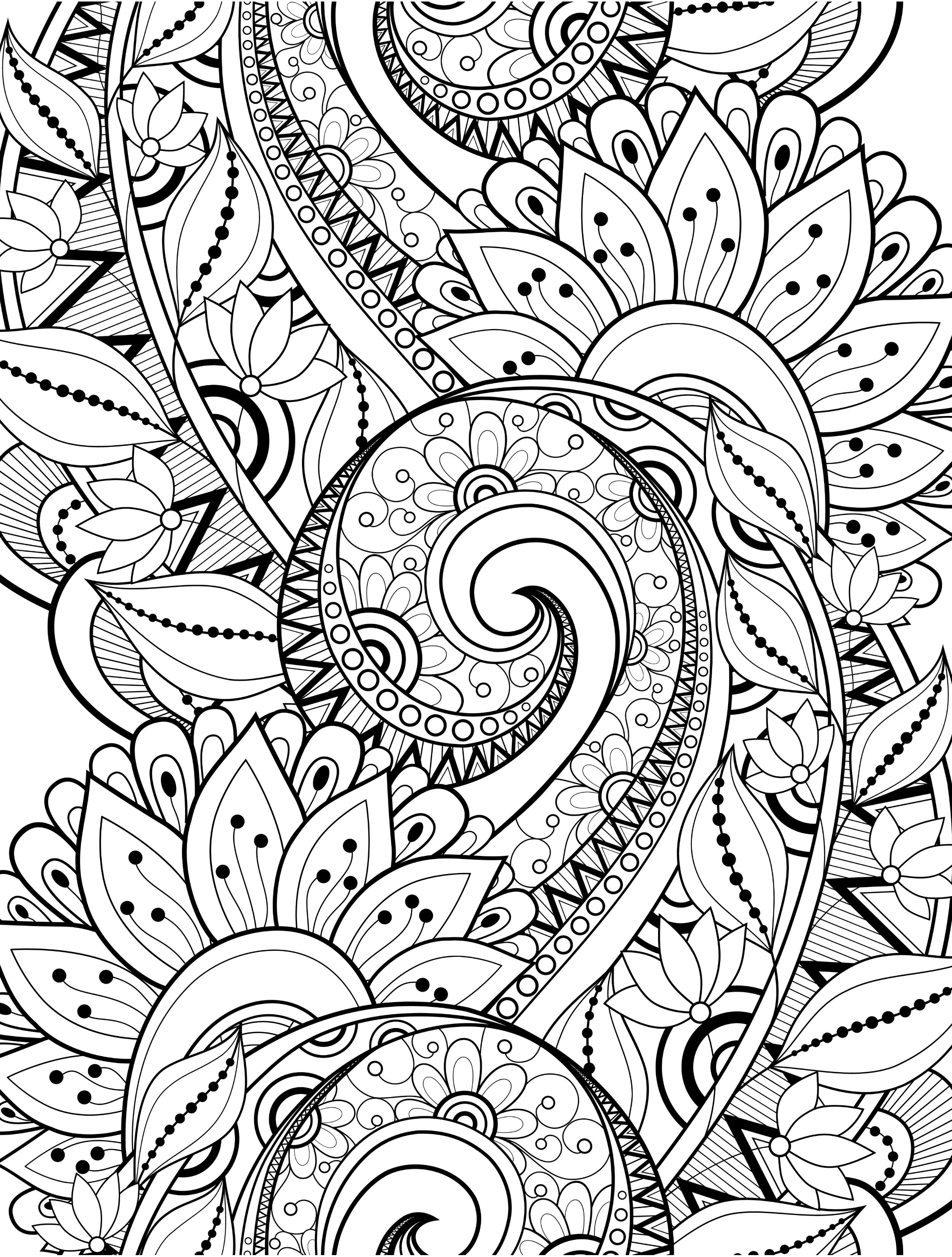 Advanced Coloring Books For Adults
 15 CRAZY Busy Coloring Pages for Adults Page 6 of 16