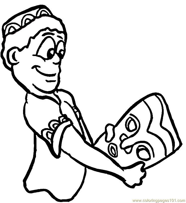 African American Boys Coloring Sheets
 Mask for african boy Coloring Page Free Africa Coloring