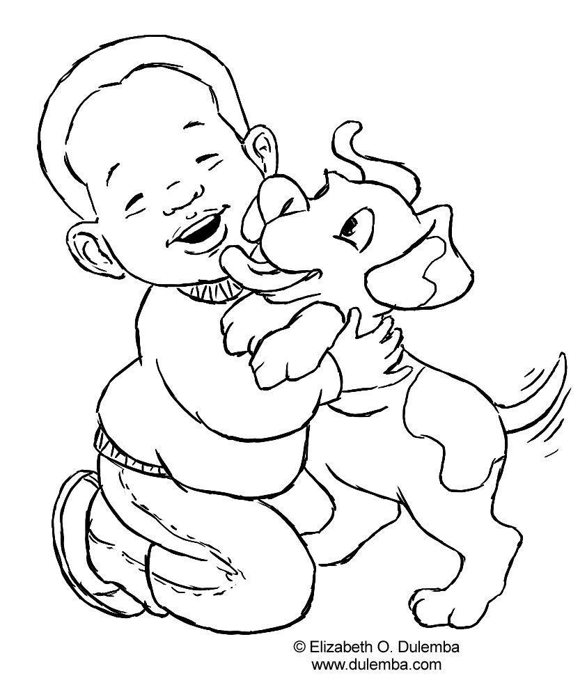 African American Boys Coloring Sheets
 baby boy coloring page