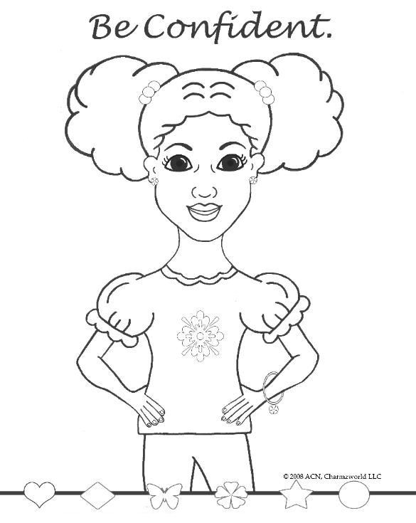 African American Girl Coloring Pages
 Coloring Pages for Black Girls Charmz Girl Jada