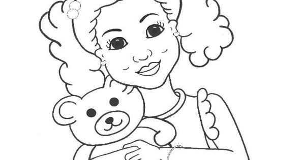 African American Girl Coloring Pages
 African American girl color page