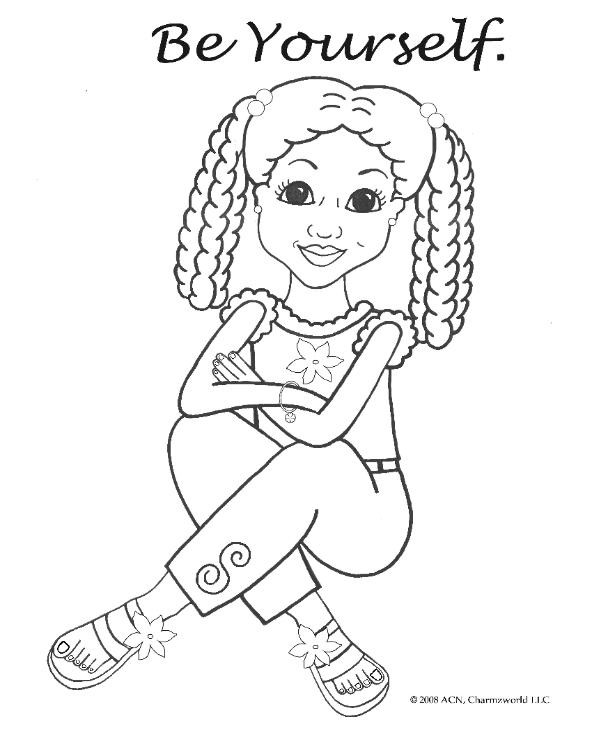 African American Girl Coloring Pages
 Coloring Pages for African American Girls Charmz Girl