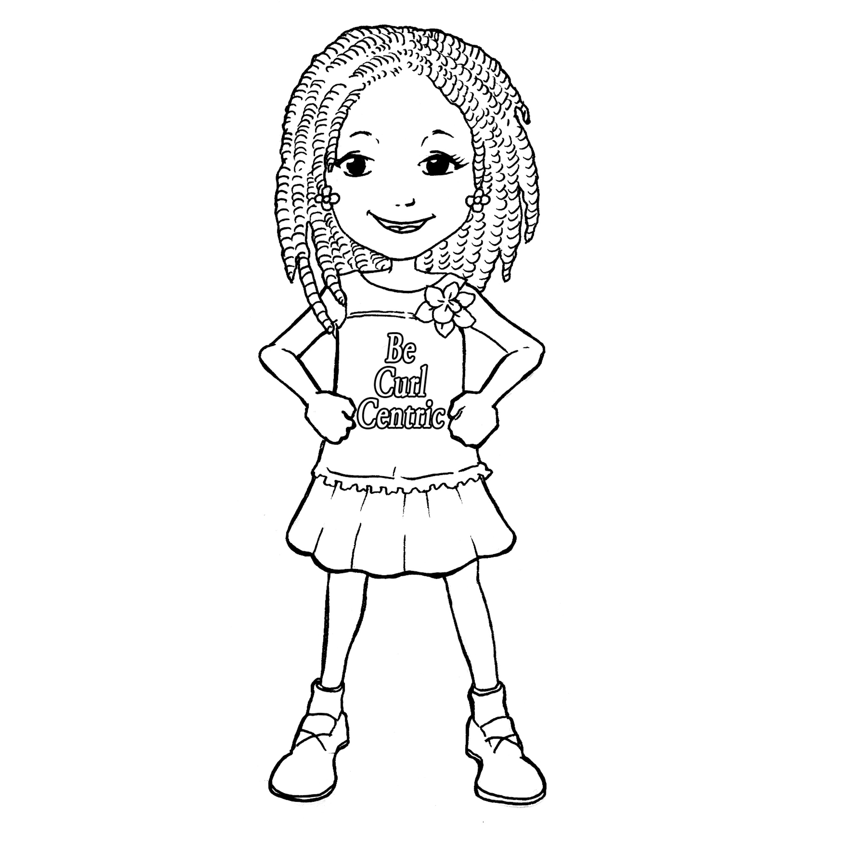 African American Girl Coloring Pages
 Teach Your Girls to Love Their Curls With BeCurlCentric