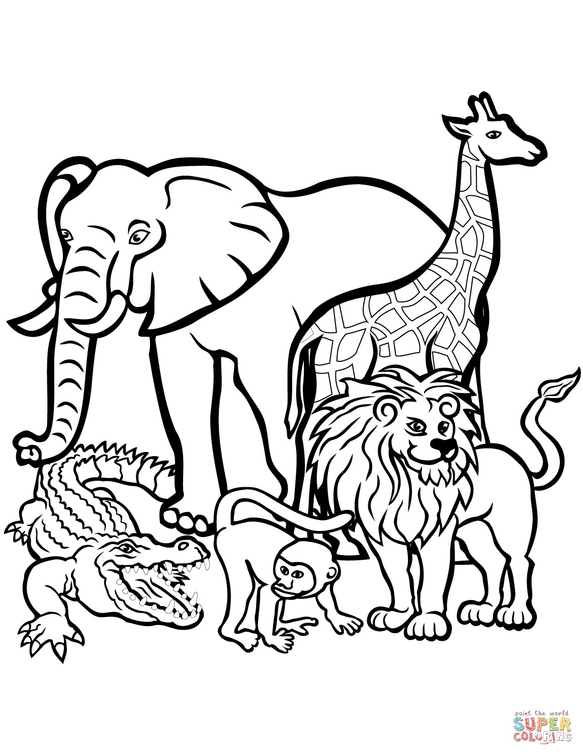African Coloring Pages Toddlers
 African Animals coloring page