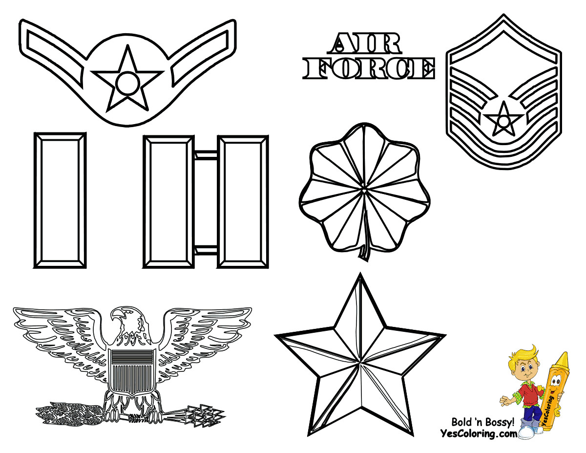 Air Force Coloring Pages
 Noble Army Coloring Picture Uniform Coloring