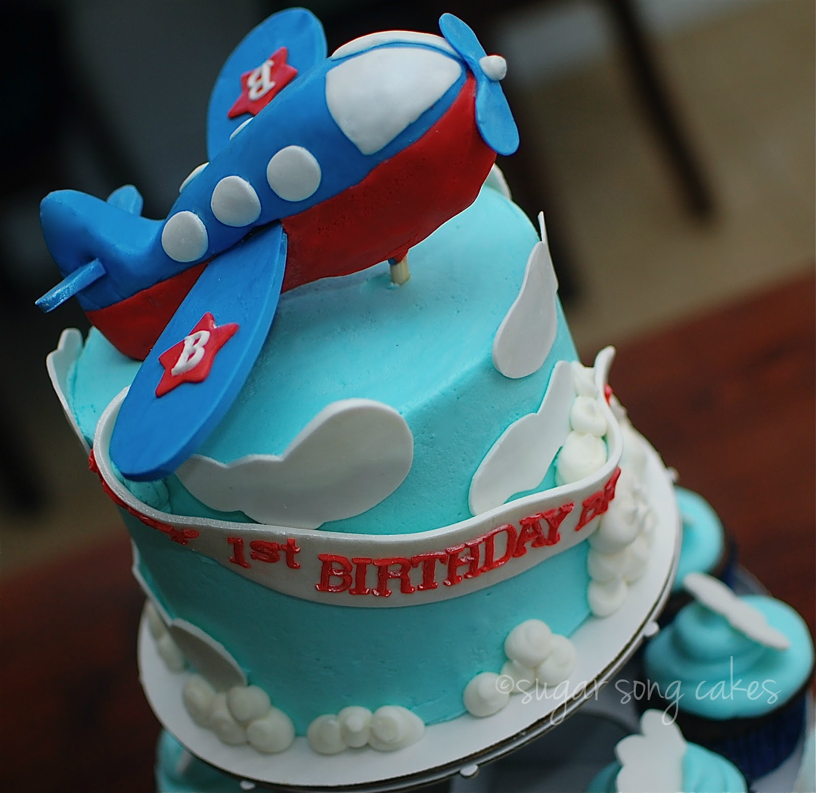 Airplane Birthday Cake
 SugarSong Custom Cakes Where Designs e From