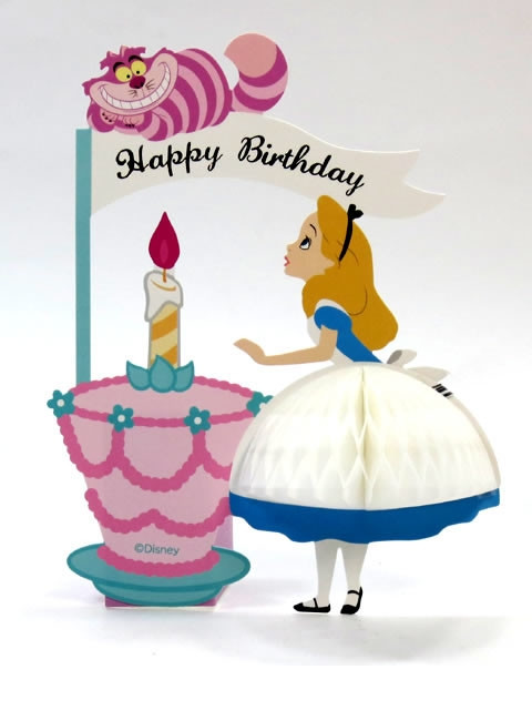 Alice In Wonderland Birthday Card
 Disney Alice in Wonderland with Cheshire Cat Honey b Pop