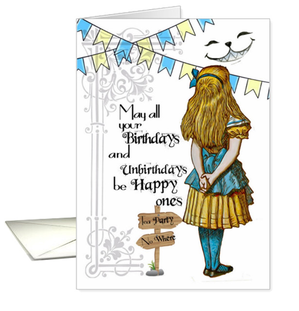 Alice In Wonderland Birthday Card
 Alice In Wonderland Set Six Birthday Cards