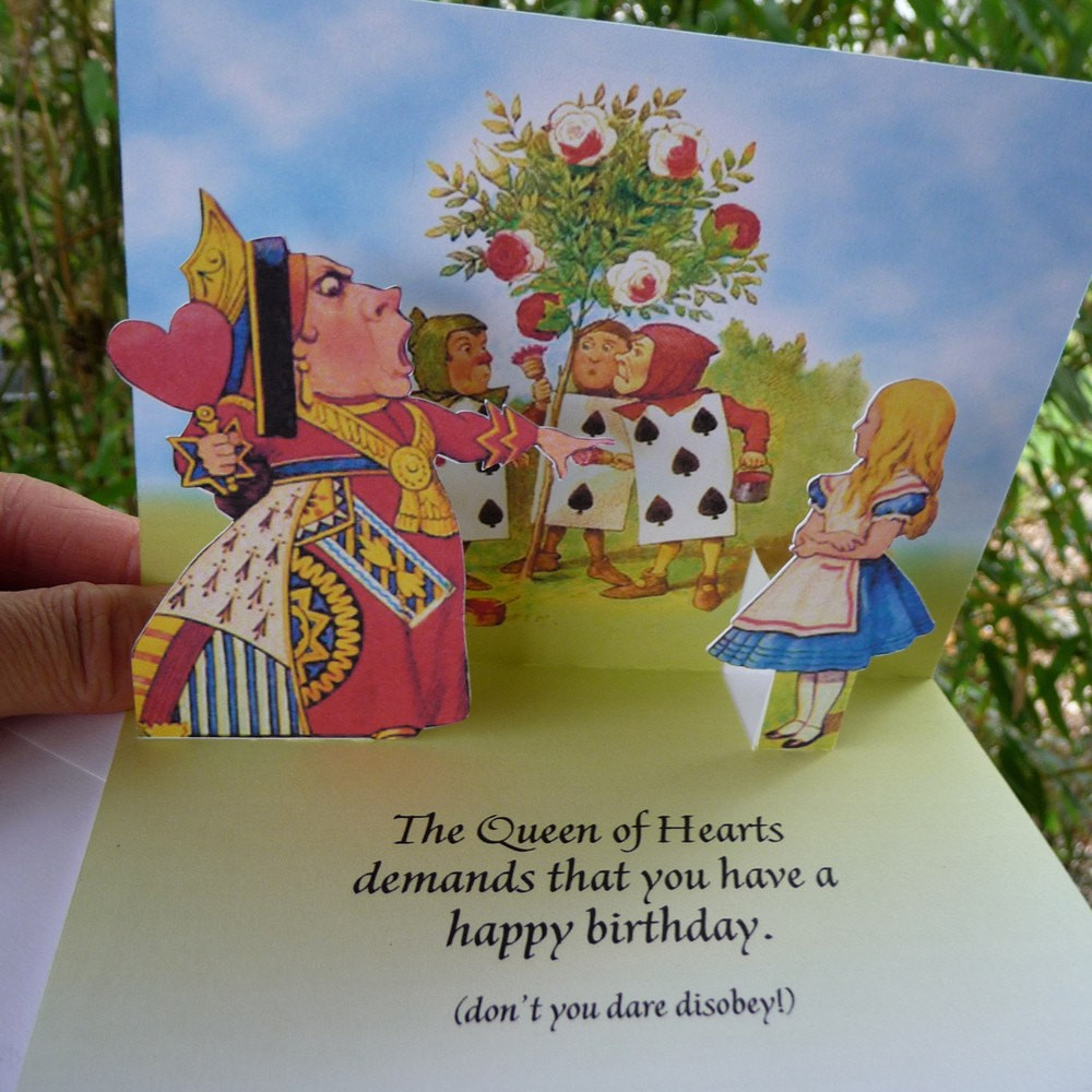 Alice In Wonderland Birthday Card
 Alice in Wonderland Popup Birthday Card