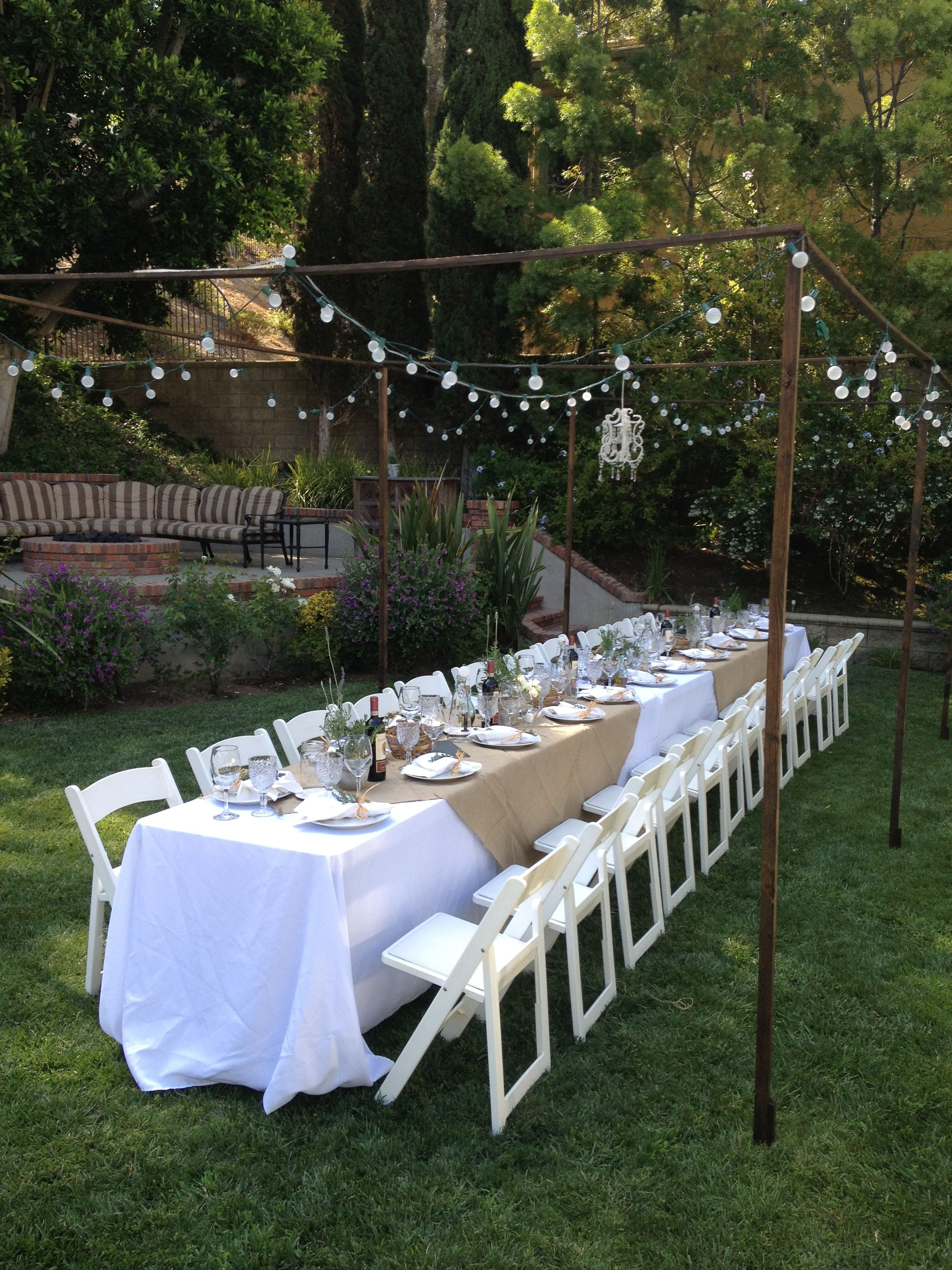 All White Backyard Party Ideas
 Outdoor Tuscan Dinner Party